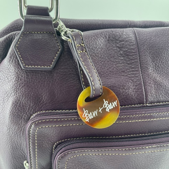 BARR + BARR Purple Leather Shoulder Bag LIKE NEW - Picture 6 of 17